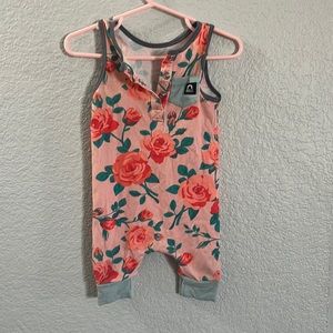 Rags floral Romper- Tank/Shorts 6-12 MO.